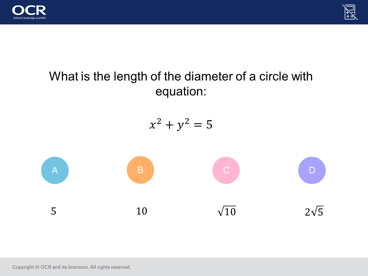 Equation of a Circle (Higher): GCSE Maths Question of the Week on Regarding Equations Of Circles Worksheet