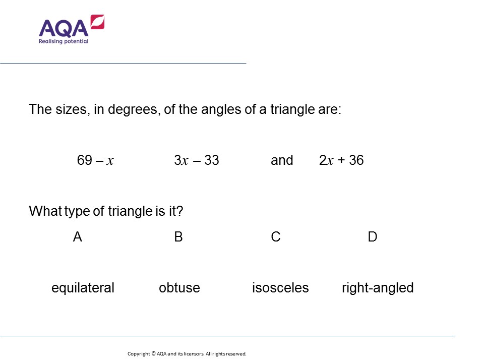 Angles And Algebra (Foundation/Higher): Gcse Maths Question Of The Week On Mr Barton Maths